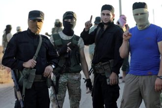 Syria - HTS terrorists alongside Turkish supporters