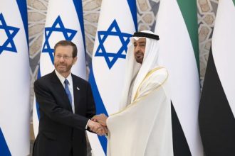 Isaac Herzog and Mohamed bin Zayed Al Nahyan