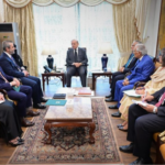 Syrian Foreign Minister Asaad Hassan al-Shaibani holds talks with Pakistani Prime Minister Muhammad Shehbaz Sharif in Islamabad. 20/08/2026. (Photo: SANA.)